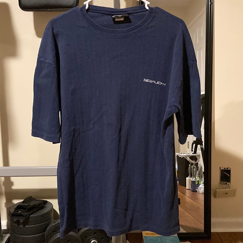 Sean John Navy Blue Tee Size Large